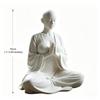 White Minimalist Zen Meditation Sculpture Calming Spiritual Art Figurine Decor for Home Shelf Yoga Studio Ornament
