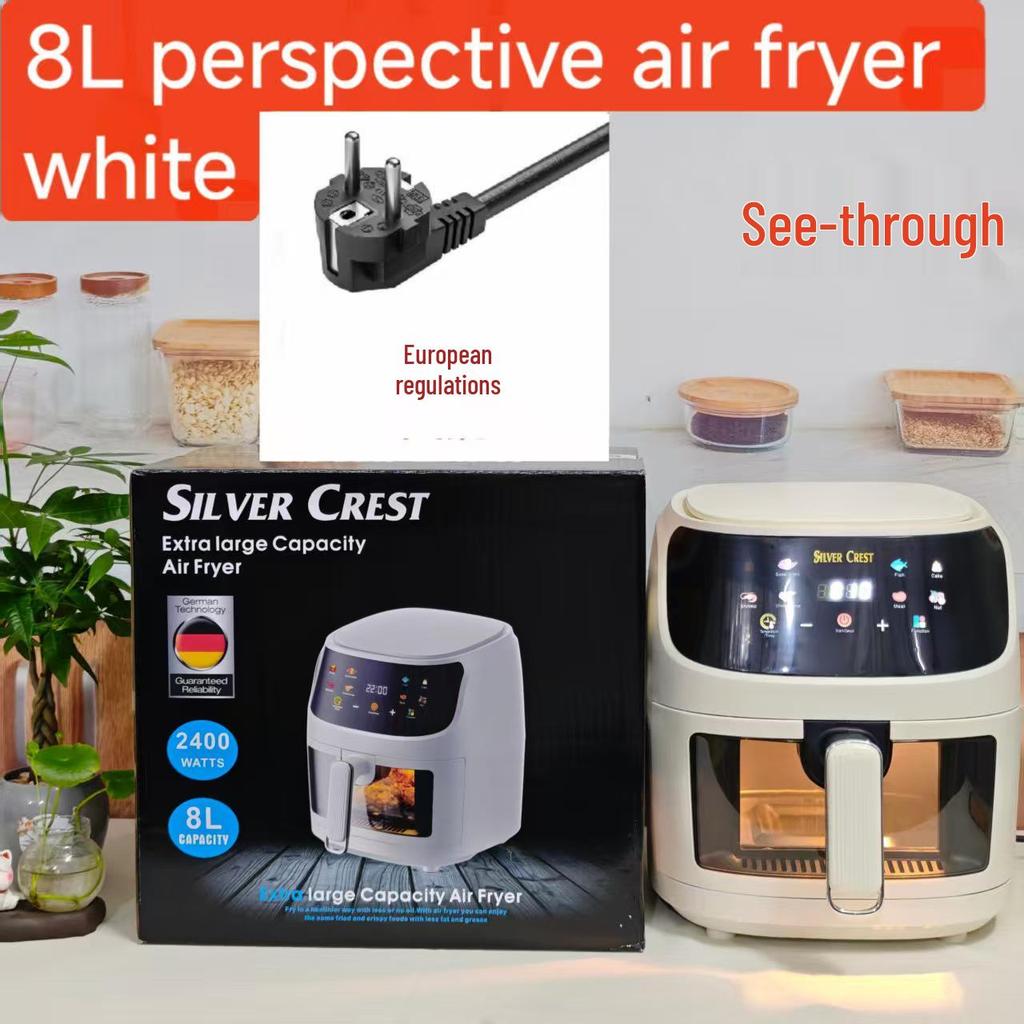 6L Smart Air Fryer with Visual Touchscreen - Large Capacity Automatic Electric Fryer & Oven for French Fries