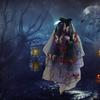 Zart leuchtender Totenkopf-Schmetterlingsschleier Einzigartiger Halloween-LED-Schleier Totenkopf-Schmetterlingsmuster-Schleier für Kostümpartys für Erwachsene
