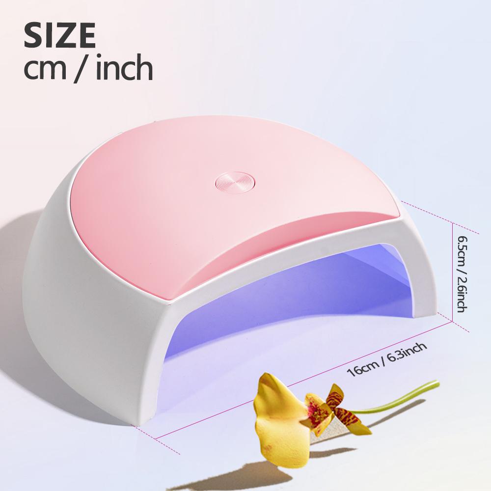 MINI 2C UV LED Nail Lamp 60W UV Light for Nails with 4 Timer Settings LED Nail Light Suitable for Home Diy and Nail Salon