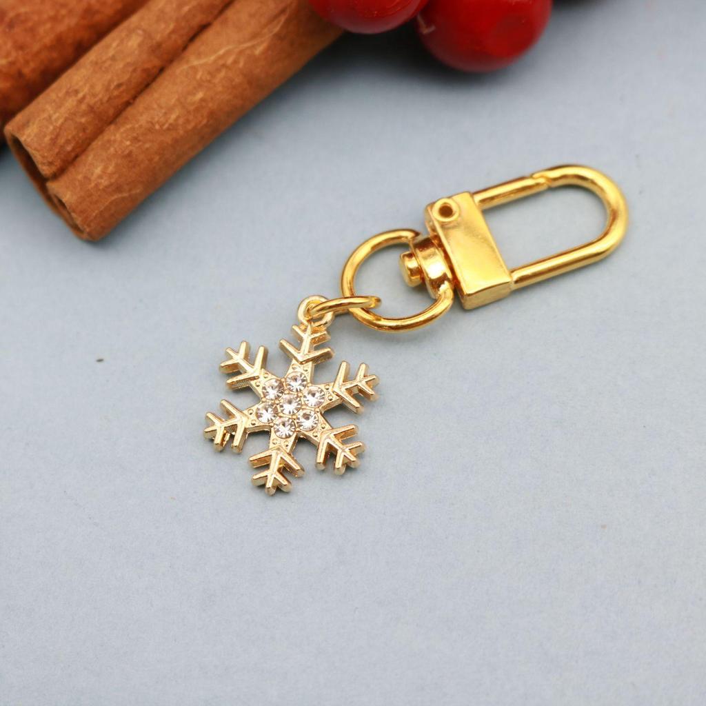 Hot Selling Rhinestone Snowflake Keychain Pendant