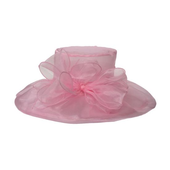 Women Sun Hat Organza Bowknot Decor Wide Brim UV Protection Hat Lightweight Breathable Foldable Tulle Hat Headwear