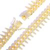 Hip Hop 21MM Shiny spike Cuban Link Chain Bracelets Women Men Rhinestone Iced Out Chain Bracelet Punk Christmas Jewelry Gift