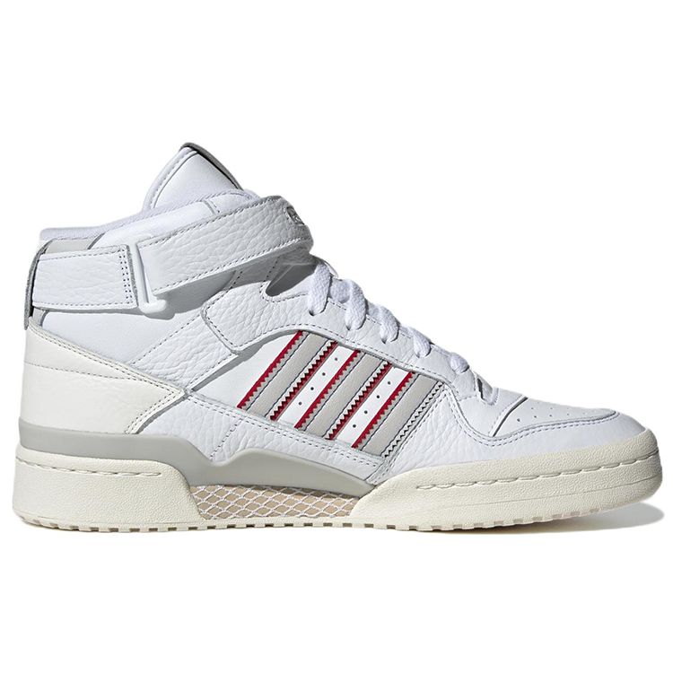 Adidas Forum Mid Bílá Šedá Červená Pánské Tenisky Cloud-White Grey-One Modrá H03434