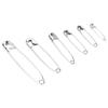 Safety Pins Small Tiny Stainless Durable Clothes Pins with 6 Different Sizes for Clothes Crafts