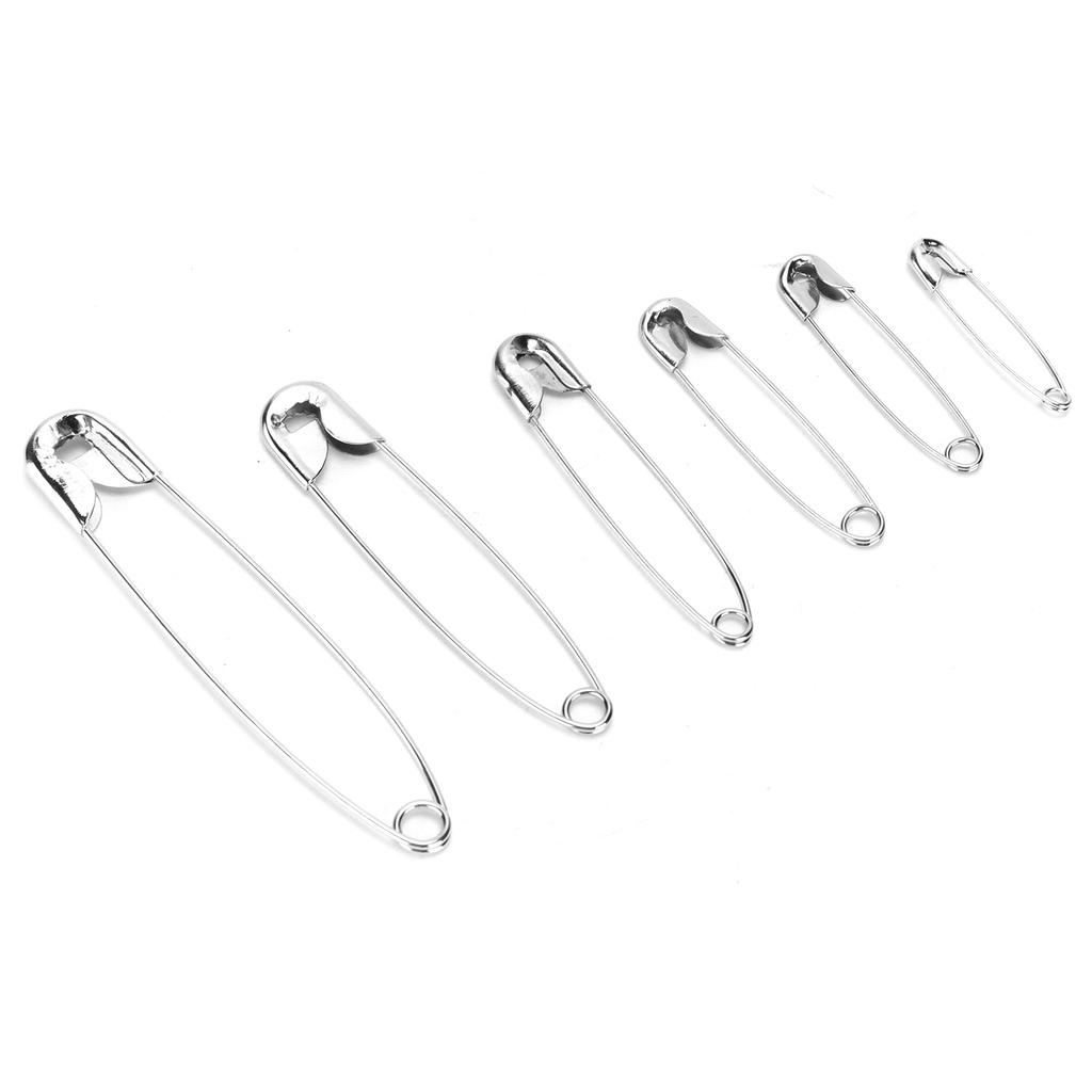 Safety Pins Small Tiny Stainless Durable Clothes Pins with 6 Different Sizes for Clothes Crafts