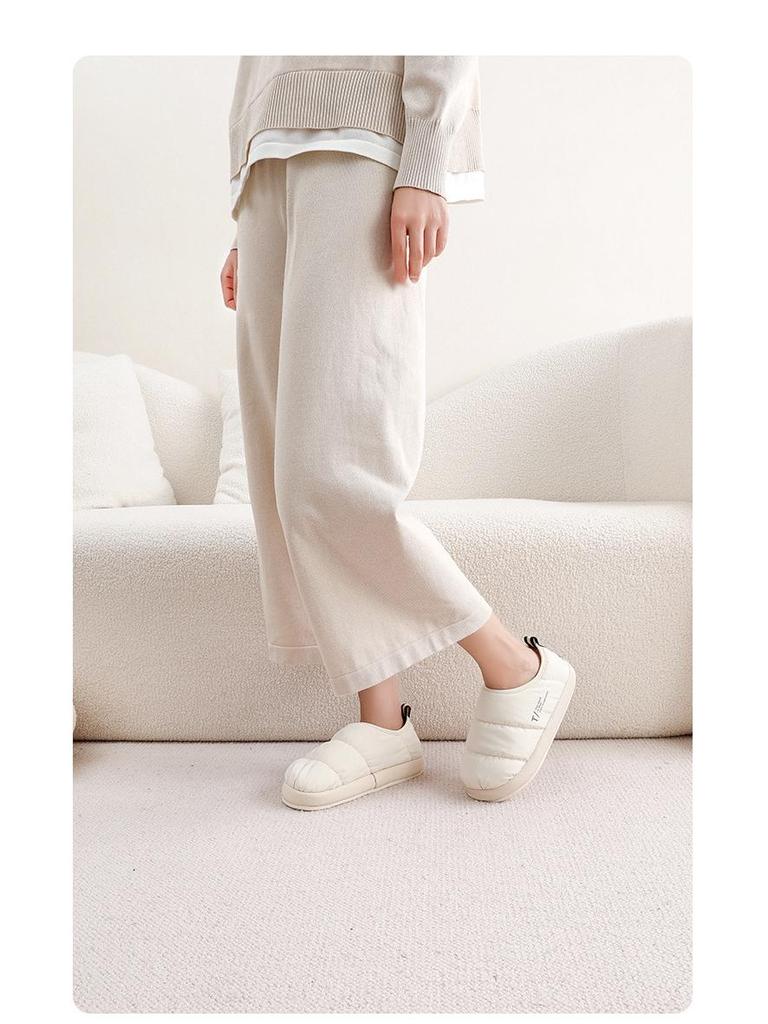 2025 Autumn/Winter Waterproof Non-Slip Cotton Slippers for Women and Men - Dirt-Resistant, Heel-Covered Indoor Shoes