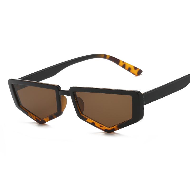 New personalized retro polygonal small frame sunglasses men's and women's trend street shot glasses concave sunglasses S