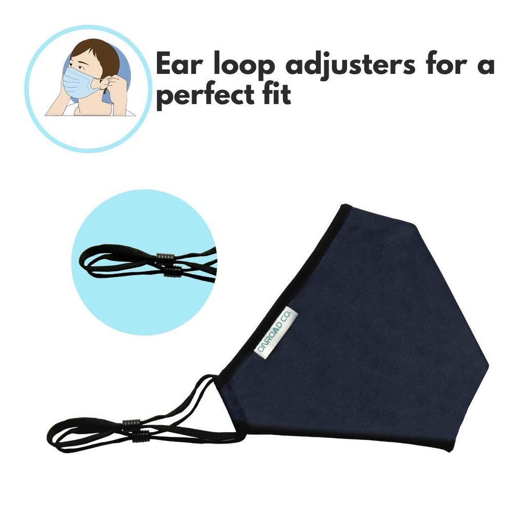 Onroad Co. Reusable and Washable 6 Layered Anti Pollution-Blue, Medium (Ideal for 35-60 kg body weight)