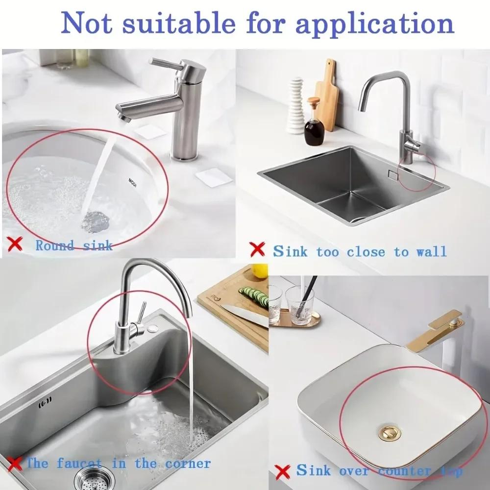 Kitchen Silicone Faucet Mat Sink Water Catcher Mat Bathroom for Tools Large Size Splash Pad Countertop Drain Drying Protector