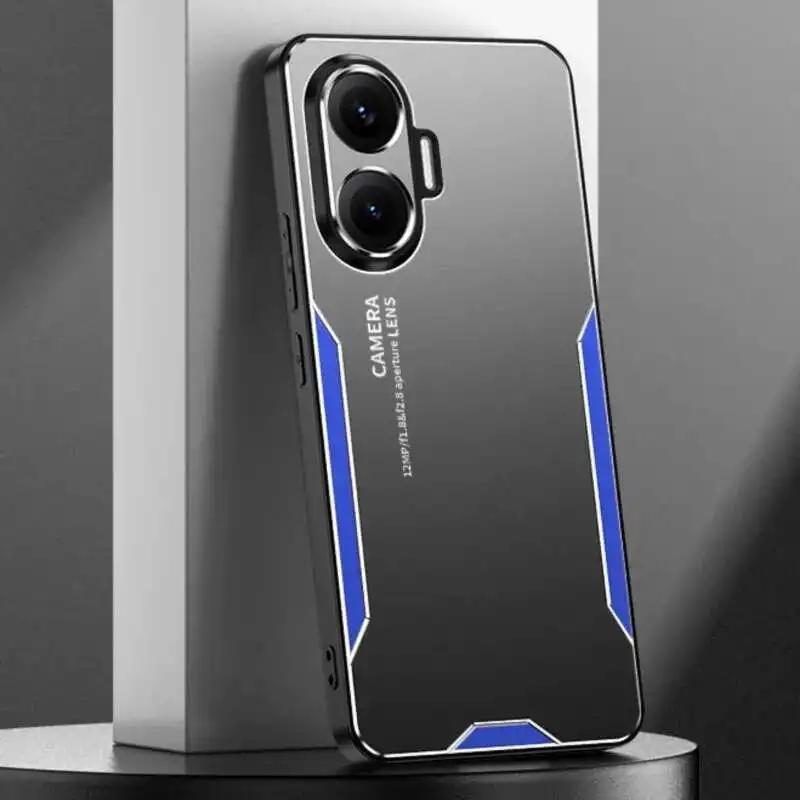 Blade Style Metal Texture Alloy Shockproof Business Case for Xiaomi POCO X8 Pro Max X7 X6 X5 X4 GT M8 M6 M5s F8 Ultra F7 F6 F5 C85 C75 Series Cover