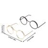 10Pcs Retro Mini Metal Round Doll Glasses Frame Lensless Miniature Eyewear Great For Plush Doll Decoration Accessories