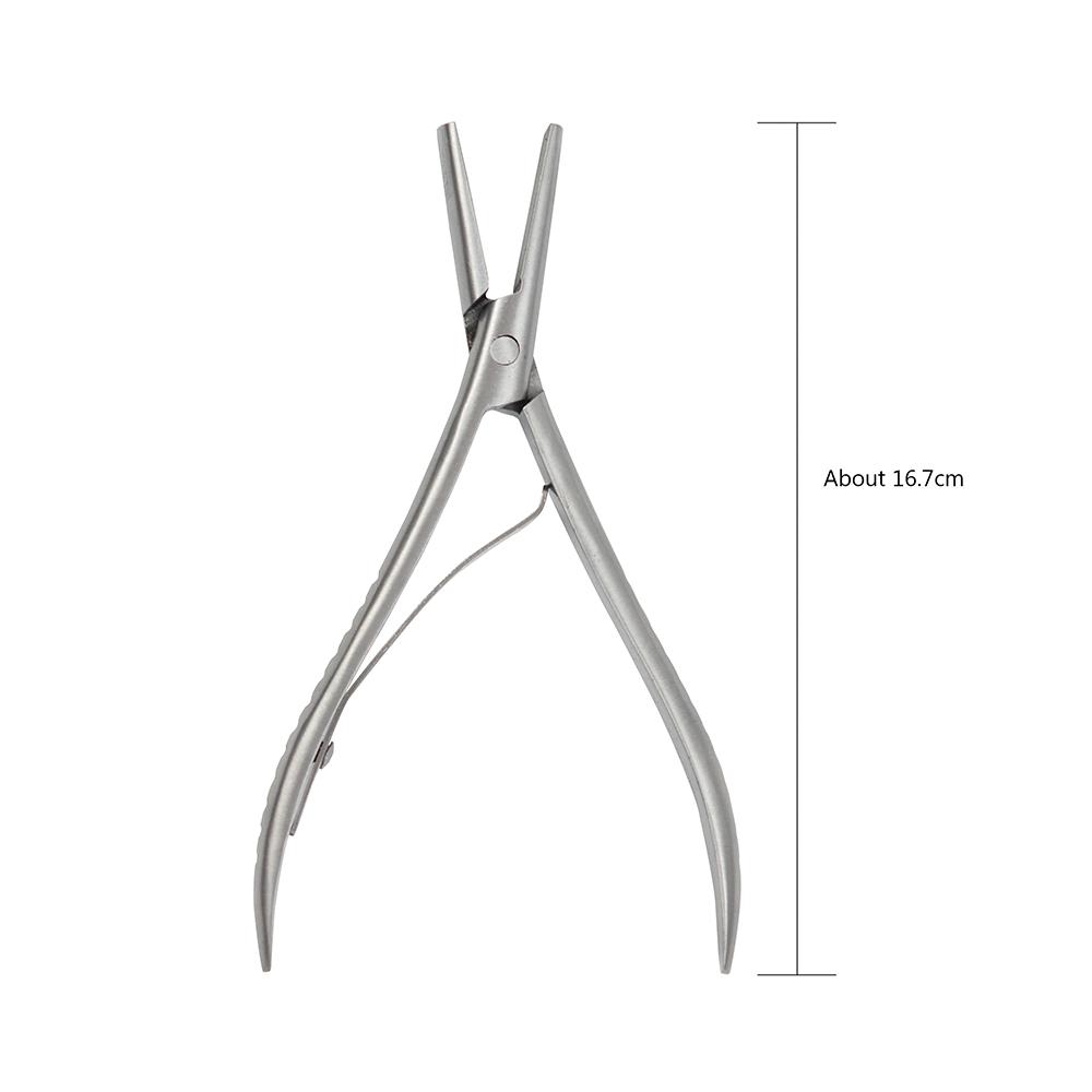 1 Pc 6.5 Inch Flat Stainless Steel Pliers for Hair Extensions Stainless Steel Hair Extension Tools Hair Pliers