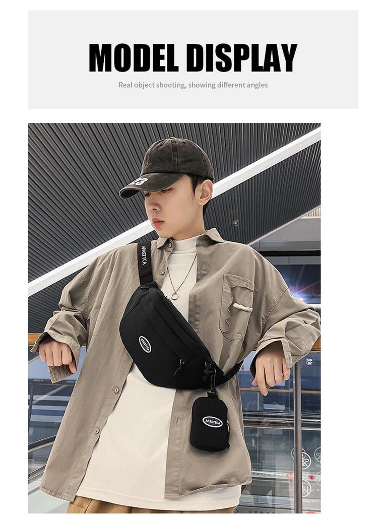 Men's Fashion Chest Bag & Women's Shoulder Crossbody: Niche Sports Casual Japanese-Inspired Backpack