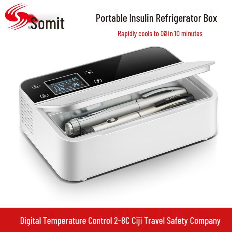 Portable Mini Insulin Refrigerator with Rechargeable Temperature Control