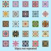 Vintage Style Floral Tile Graffiti Stickers Set for Wall Decoration Peel and Stick Waterproof Durable Easy to Apply and Remove