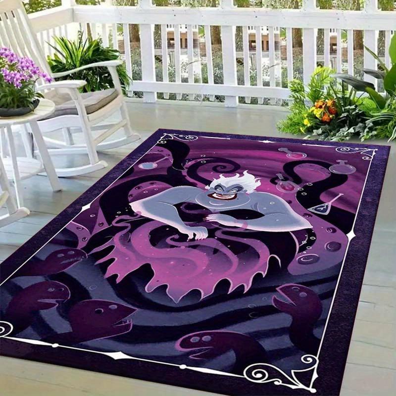 

1pc Disney Villain Pattern Area Rug Soft Flannel Floor Mat for Living Room, Bedroom, Kitchen, Sofa Coffee Table Floor Mat, Machine Washable 60cm by 90cm