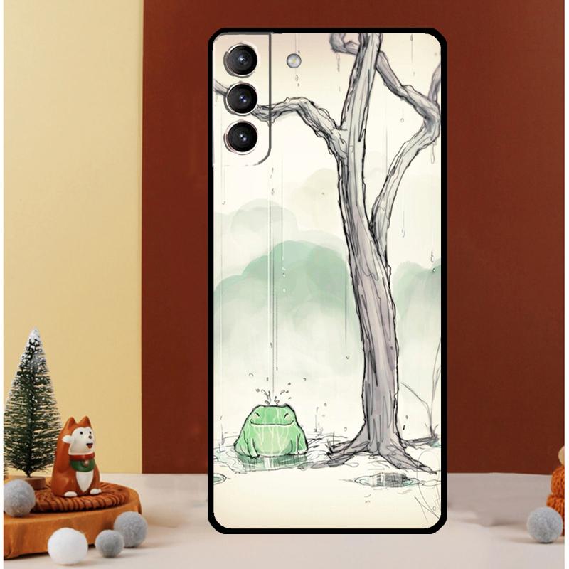 Cute Cartoon Frog Case For Samsung Galaxy S22 S23 S24 Ultra Note 20 10 Plus S8 S9 S10 S20 FE S21 FE Cover