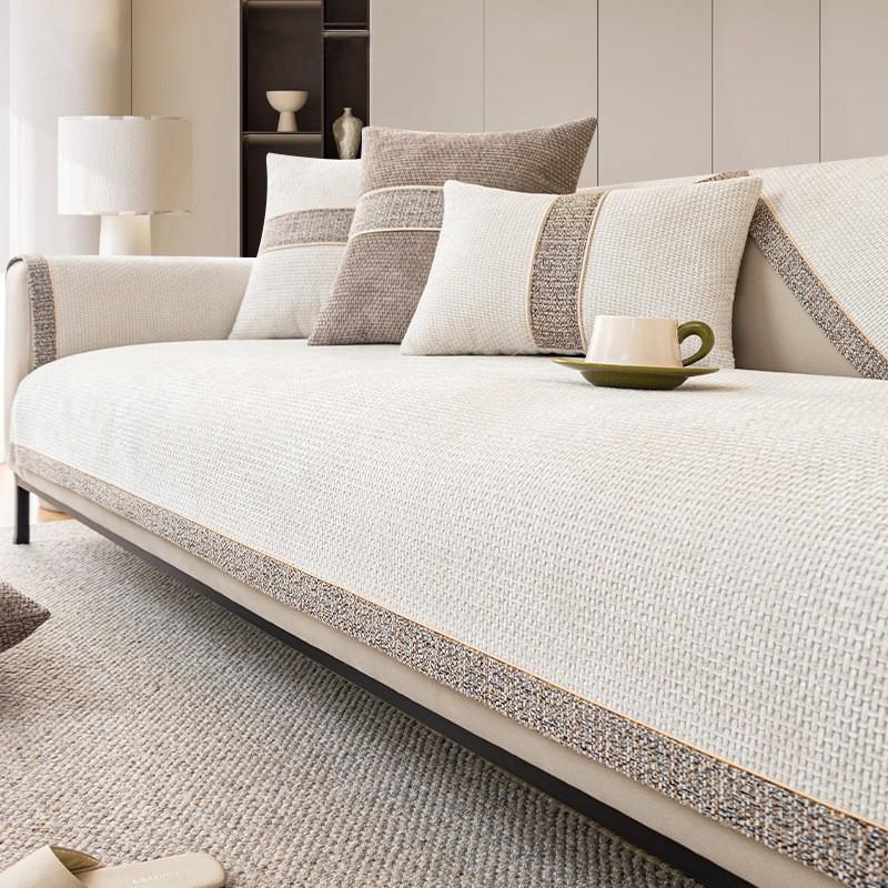 Modern Luxury Sofa Cushion Universal Chenille Non-Slip Seat Cover Simple Leather Sofa Slipcover Blanket For All Seasons
