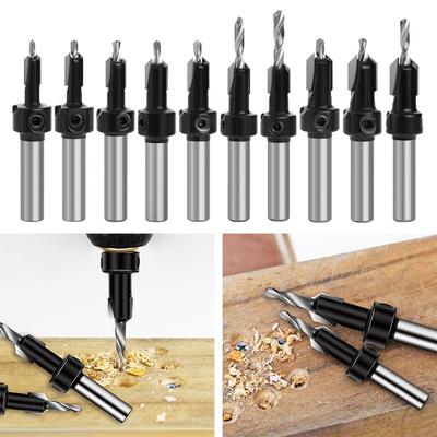 Drilling Tools Wood Milling Cutter Woodworking Round Shank Drill Bit Countersink Drill Bit