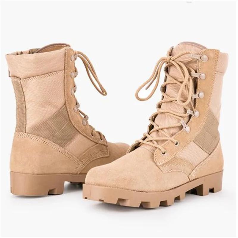size 37 48 Men's Outdoor High Top Army Combat Boots Shoes Men Military Tactical Desert Boots  camouflage combat boots
