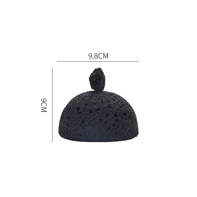 Black Cement Tableware Dinner Plate stone Sashimi sushi Disc Dry Ice Tray Plate Dessert Plates Dim Sum Dish Steak Plates Bowl