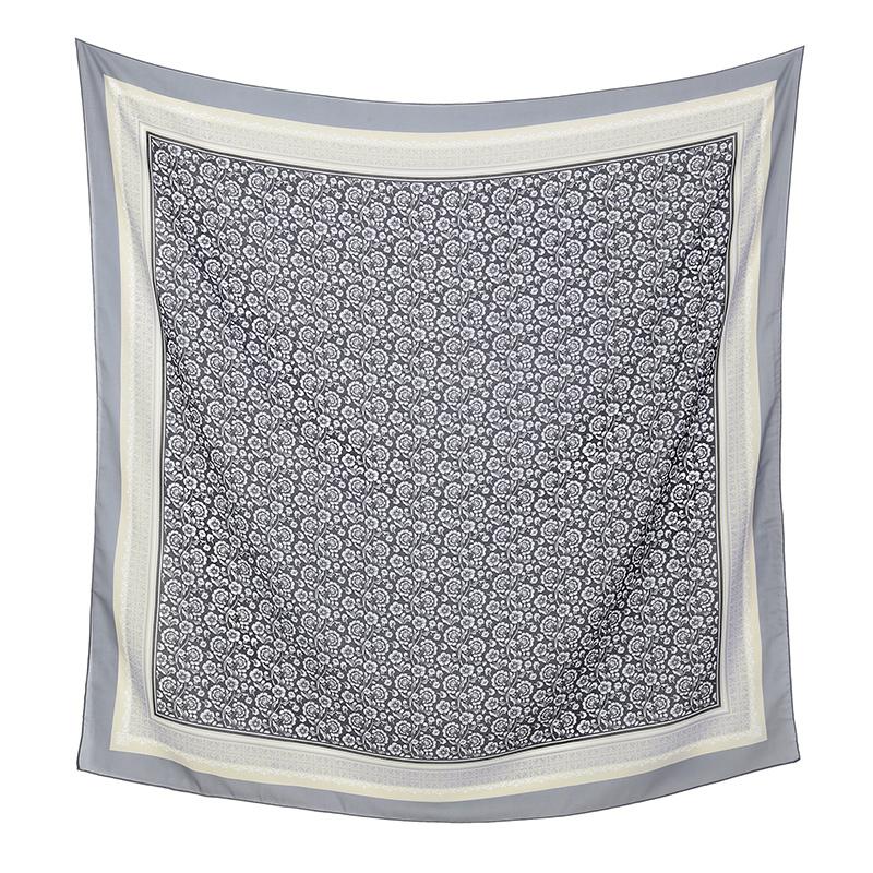 Malaysia Floral Printed 110 Square Scarf Muslim Hijab Women Elegant Shawls Ladies Casual Headscarf Turban Kerchief  Wholesale