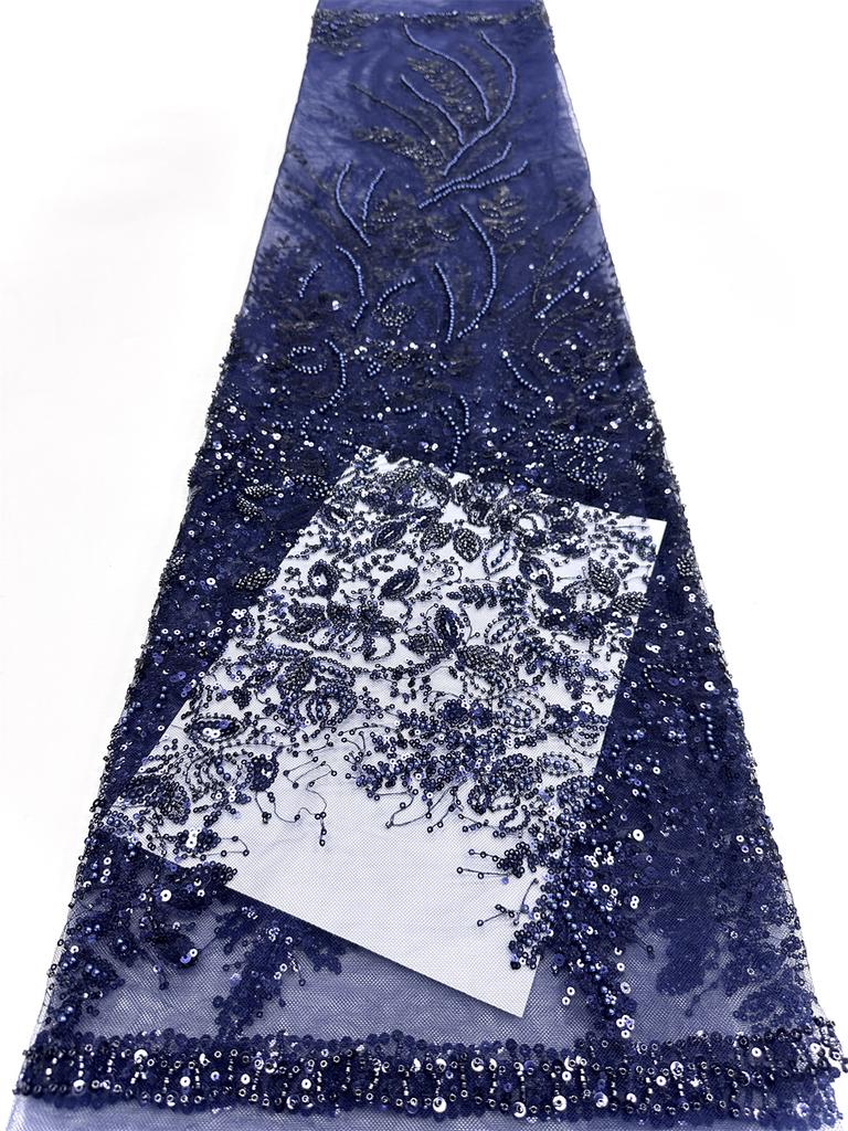 Luxury Hight Quality Nigeria Sequins Net Embroidery Lace Fabric African Mesh Lace Fabric 2025 French Tulle Lac For Women Wedding