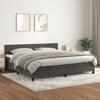 3141204 vidaXL Divan Bed and Mattress Dark Grey 200x200cm Velvet