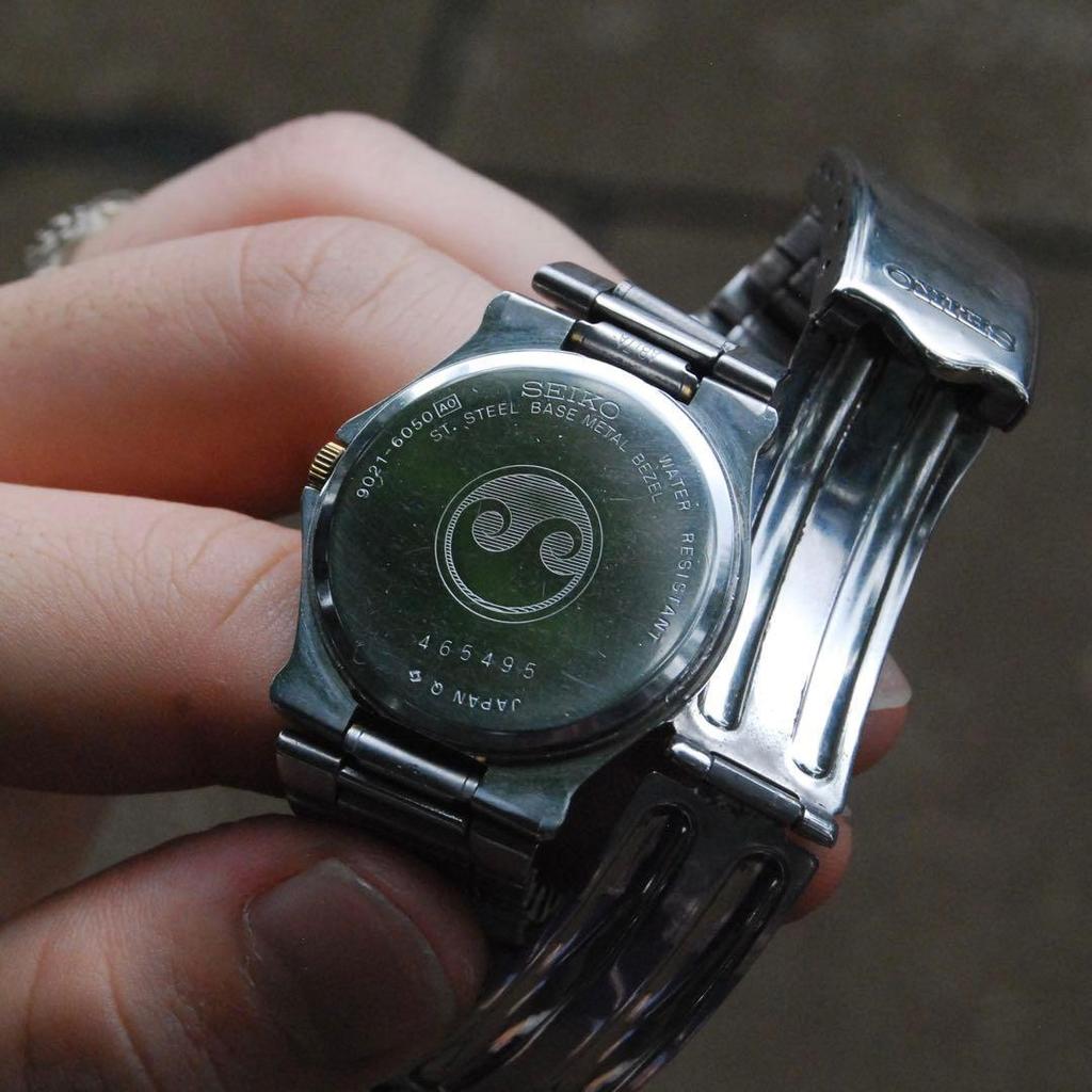 Used 80s SEIKO vintage Chronos Santos Arabic numeral dial