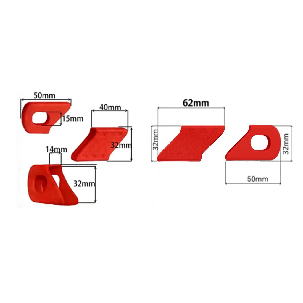 4PCS Silicone Bike Crank Sleeve Arm Boots Protector Accessory (Red)