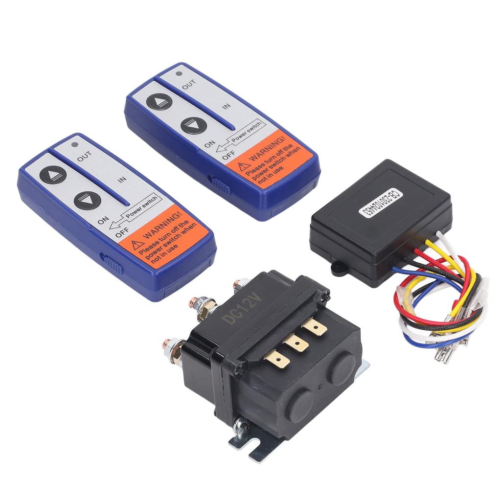 Brass 12V 250A Winch Relay Kit with Remote Control Relay Contactor Switch for Industrial Vehicle Winch Remotes