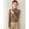 Women's Ribbed Cashmere Half-High Neck Sweater, Slimming Pullover, Long Sleeve Base Layer, Warm Knit Underlayer.