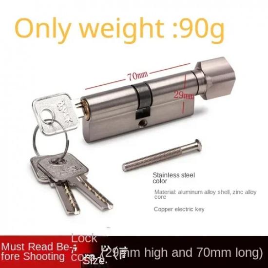 Customize the same key to open all cylinder,Lock Cylinder Security Lock Core Door Interior Bedroom Handle Brass Lock 5 Keys 70MM With 3 keys