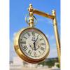 Messing Schreibtischuhr mit Holzsockel | Schreibtischuhr, Tischuhr, Antike Uhr, Vintage Uhr, Victoria Uhr für Büro & Küche Dekorativ