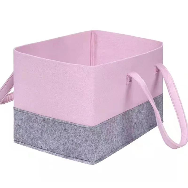 

Корисний Блокуючий Організатор Кошик Фетровий Кошик для Сходів для Сходової Доріжки зі Шкіряною Ручкою L-подібний Організатор для Зберігання для Дому