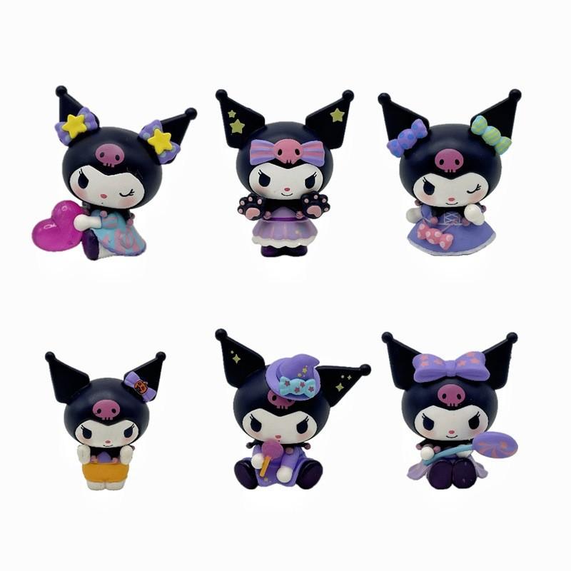 Kuromi Pvc Figurine Set With Candy Theme For Collectors And Giftgiving