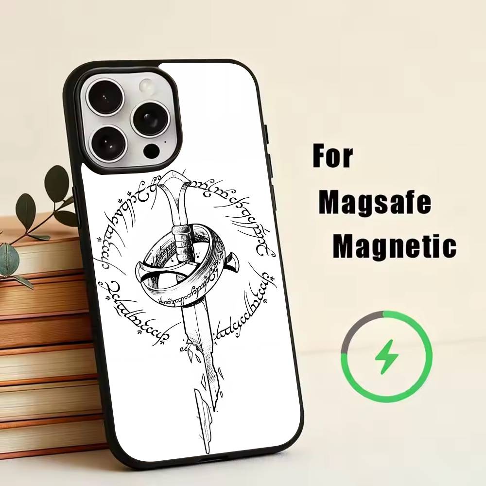 The Lord of the R-Rings Map  Phone Case For iPhone17,16,15,14,13,12,11 Plus,Pro Magnetic For Magsafe Wireless Charging