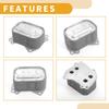Engine Oil Cooler No.11427625489 Engine Transmission Oil Cooler Trans Cooler for BMW 320i 2012-2016 for Mini Cooper Aluminum Alloy Silver Tone