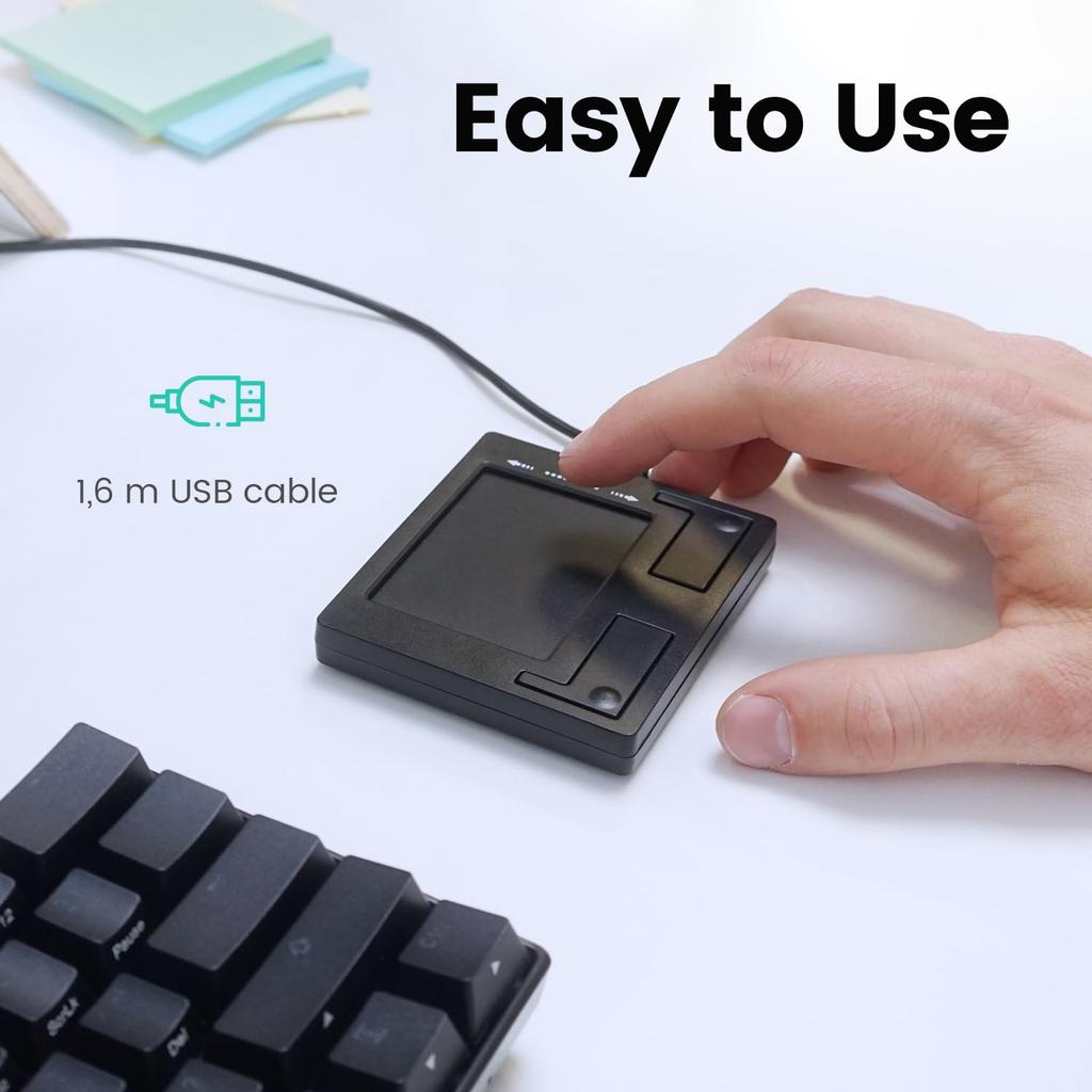 Perix PERIPAD-501 II Wired Trackpad Touchpad, USB Connection, Compact, Windows Compatible, Multi-Gesture Touch, Professional Use, 86x75x11mm