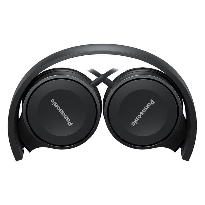Panasonic RP-HF100ME-K Casque Stéréo, HP 30mm Neodyme, Pliable, Coussinets Souples, Noir