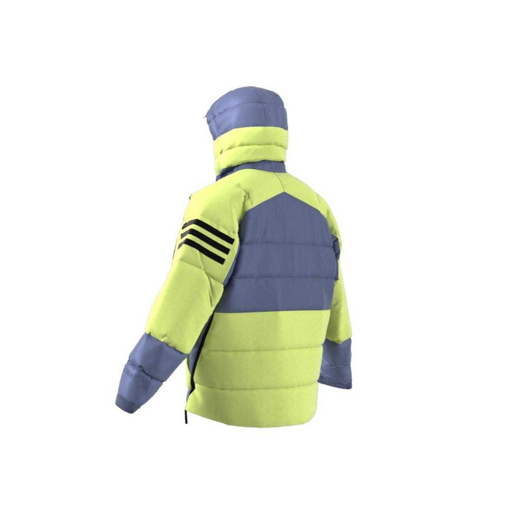Adidas Xploric Puffy Down Waterproof Warm Loose Fit Hooded Jacket Unisex Jacket Yellow Purple GQ3693