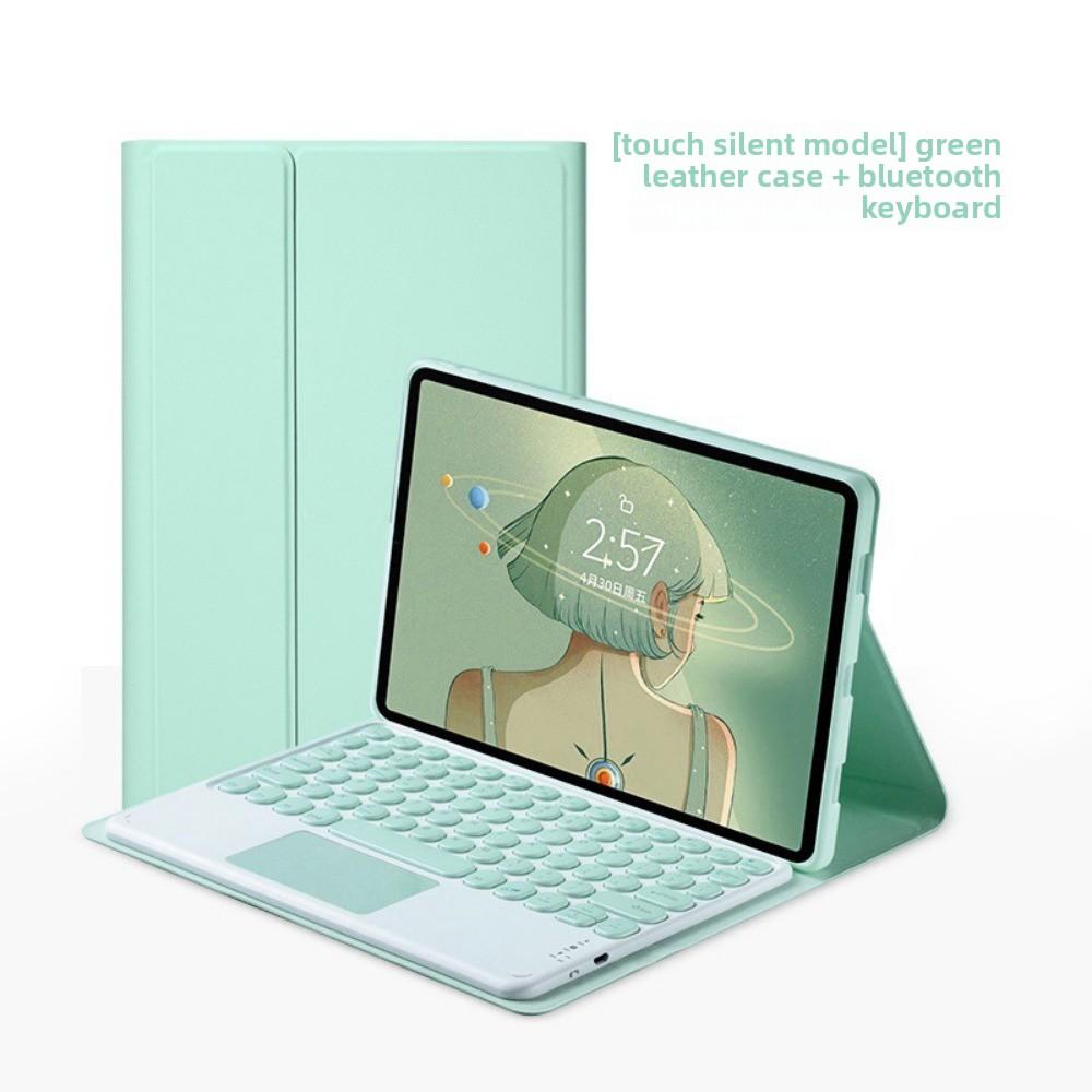 Leather Keyboard Case for iPad Air 6 10.2 Inch with Pencil Slot Magnetic Detachable Bluetooth Keyboard Protective Cover