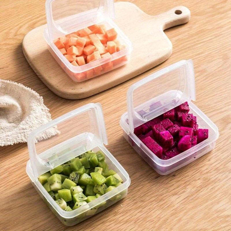 3pcs Butter Cheese Storage Box Portable Refrigerator Fruit Vegetable Fresh-keeping Organizer Box Transparent Cheese Container