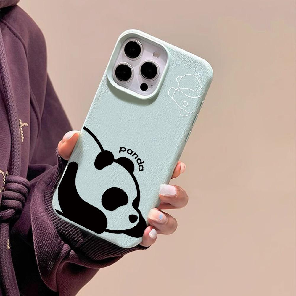 Husă pentru telefon cu senzație de piele pentru iPhone 11 13 16 Pro Max iPhone XR XS Max 14 15 Pro Max 12 13 Pro Max 16 Plus 13 Pro 14 Pro desene animate pictate Macaron Culori