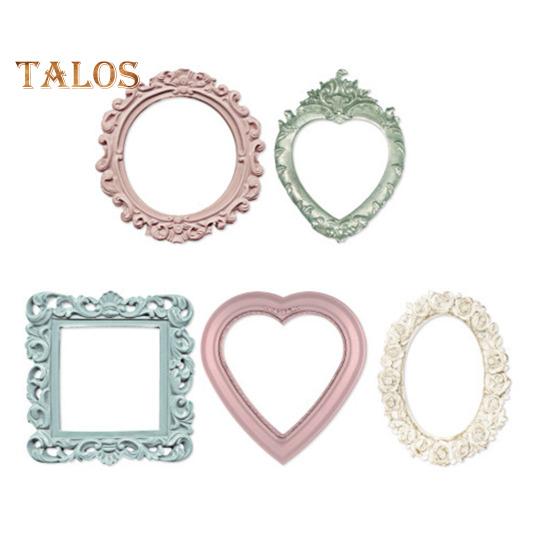 5 szt. Wytłoczone naklejki w stylu retro, wklęsłe wzory, materiały do scrapbookingu, zestawy do tworzenia koronek, ramki na zdjęcia