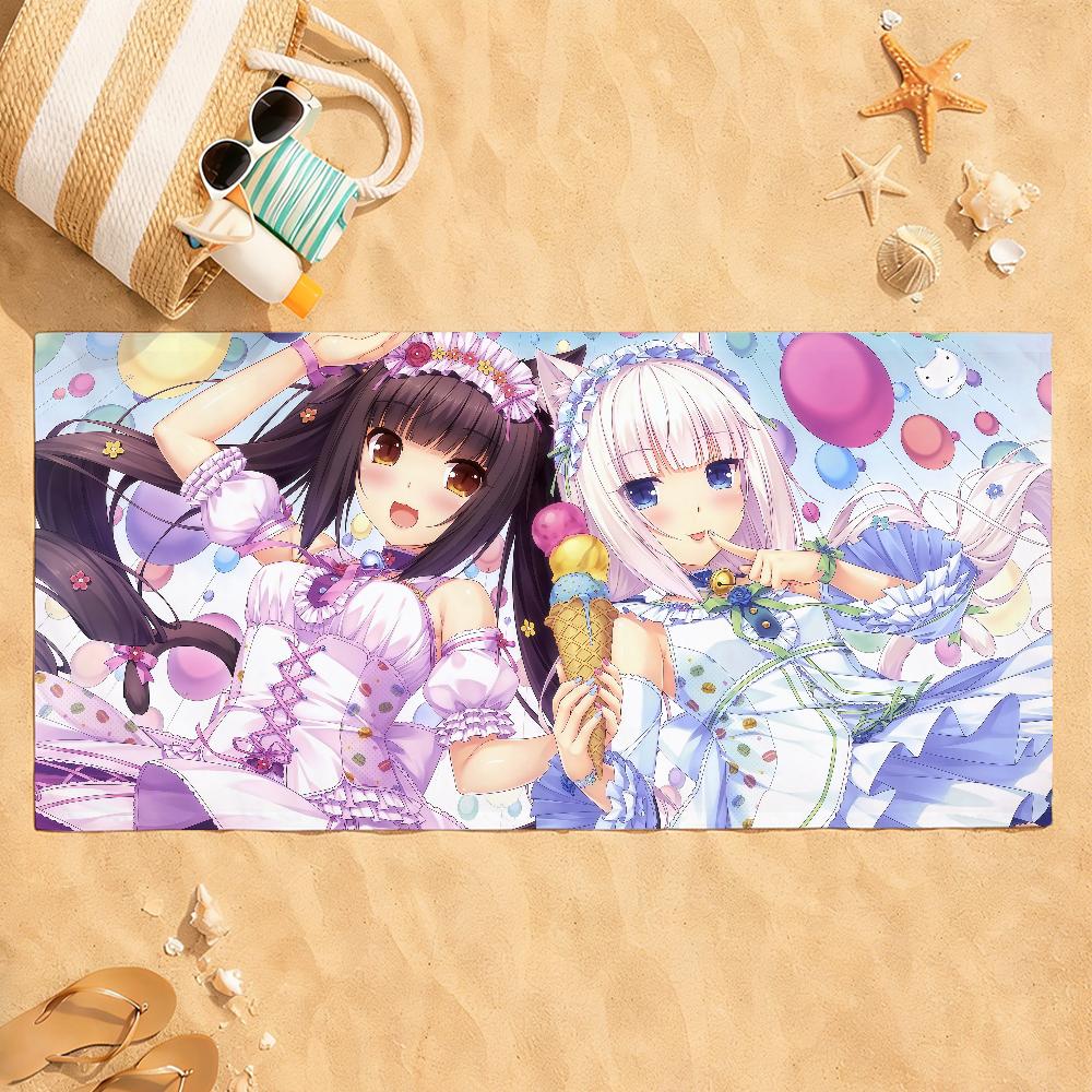 Beautiful Girl Anime N-Nekopara Towel Towels For Beaches Yoga Studios Gyms Hot Springs Swimming Pools And Picnics