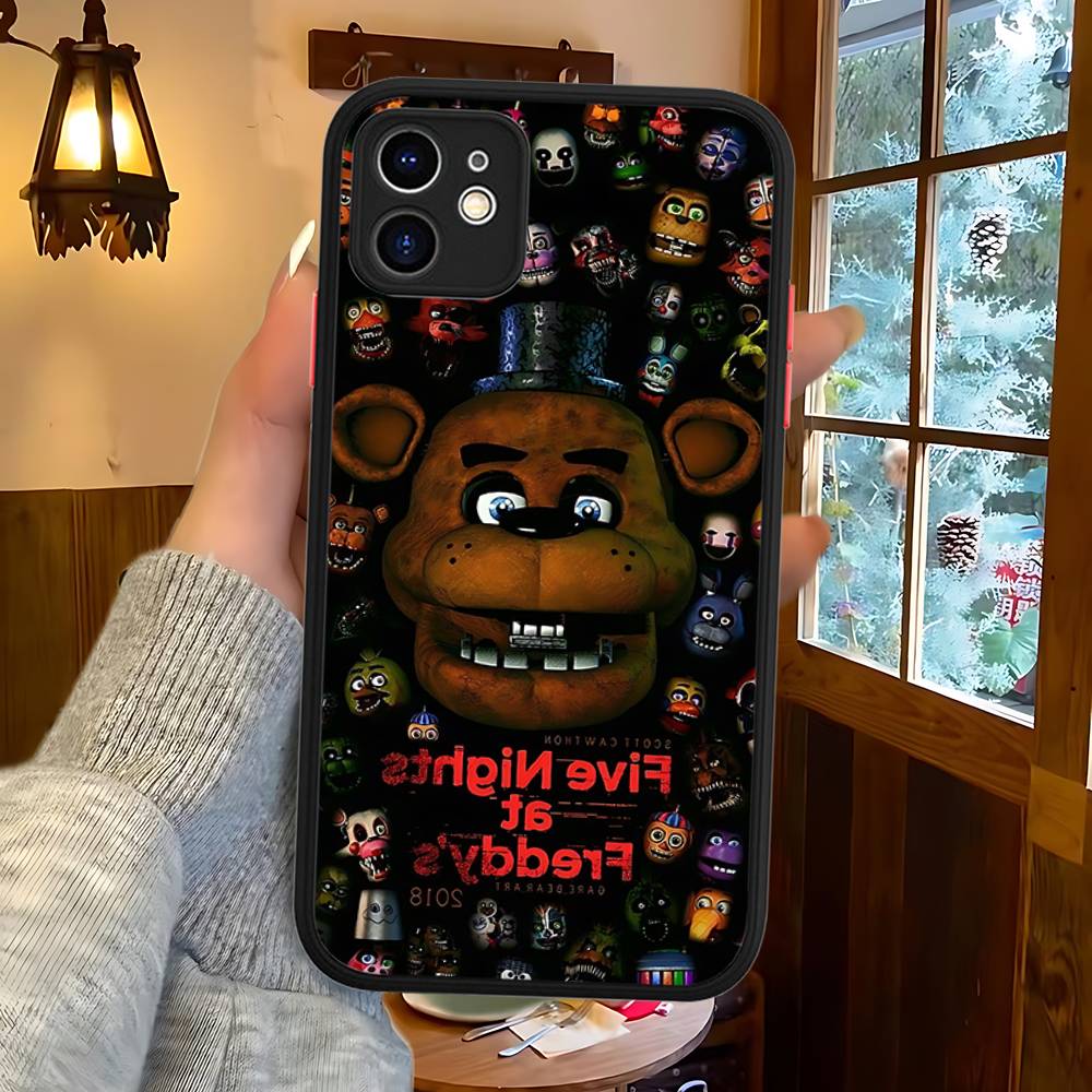 Game F-Five N-Nights At F-FreddyS For IPhone 15 16 Pro Max 11 12 13 14 XS XR X Plus 16E Matte Translucent Phone Cover