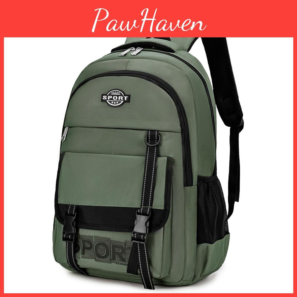 Business Canvas Oxford Backpack With Letter Printing Design For Commuters Daily