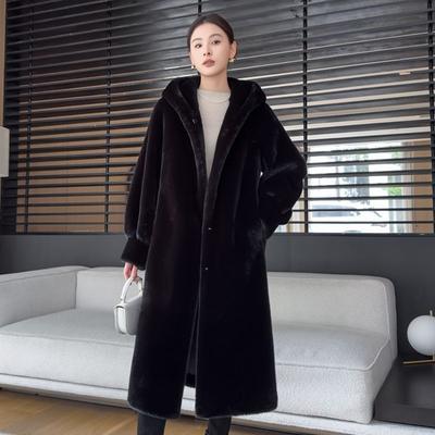 Winter New Warm Jacket Velvet Coat Women's Whole Environmentally Friendly Mid-length Coat